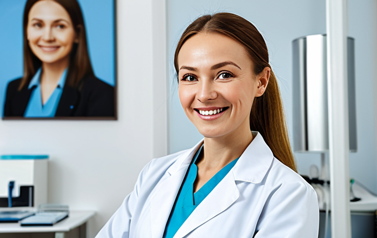 **

"A professional female doctor in a modern, brightly lit clinic office in Moscow. She is wearing a clean, white lab coat and smiling warmly. In the background, there's medical equipment and a poster promoting healthy living. Fully clothed, appropriate attire, safe for work, perfect anatomy, natural proportions, professional photography, high quality, family-friendly."

**