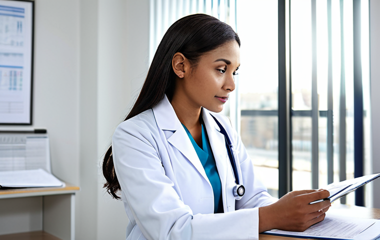 작업치료사의 재교육 필요성 - A physical therapist assisting an elderly woman with exercises in a bright, well-equipped rehabilita...
