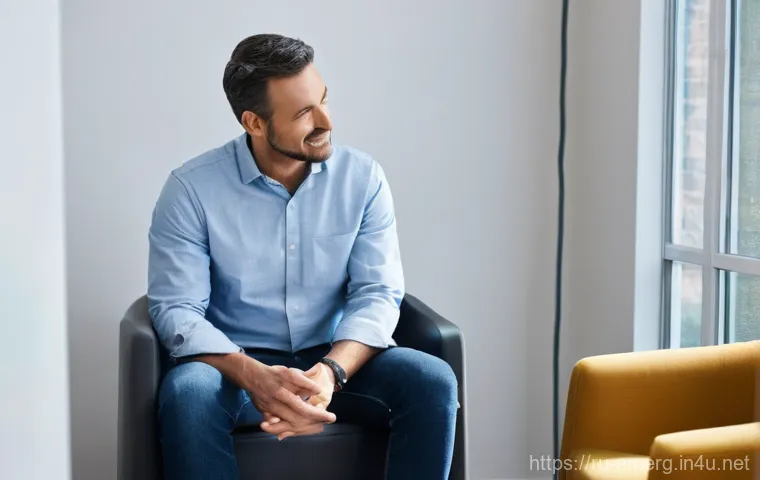 작업치료사의 환자 피드백 수집 방법 - **Prompt:** A patient in a rehabilitation gym actively engaged with a mobile application. A young ad...