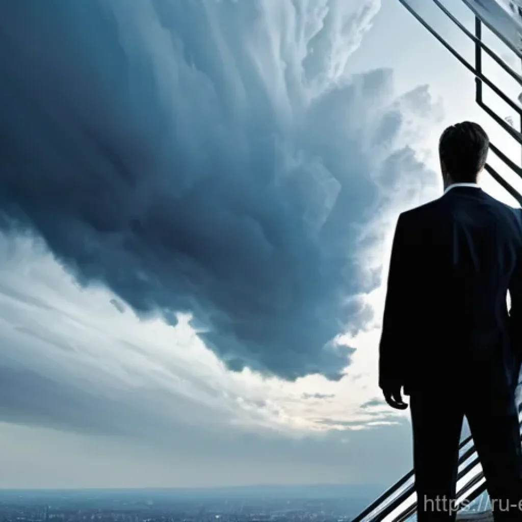 작업치료사로서의 긍정적 사고법 - **Prompt: "A determined adult professional, fully clothed in smart casual attire, stands at the base...