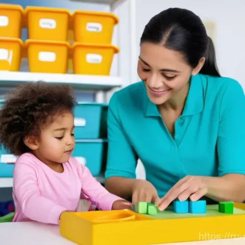 작업치료사의 환자 데이터 관리 - **"A modern and organized occupational therapy clinic. A female occupational therapist, dressed in s...