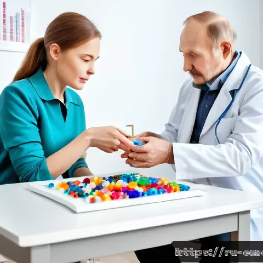 작업치료사의 재활 훈련 프로그램 - A professional occupational therapist working individually with a middle-aged Russian patient in a b...